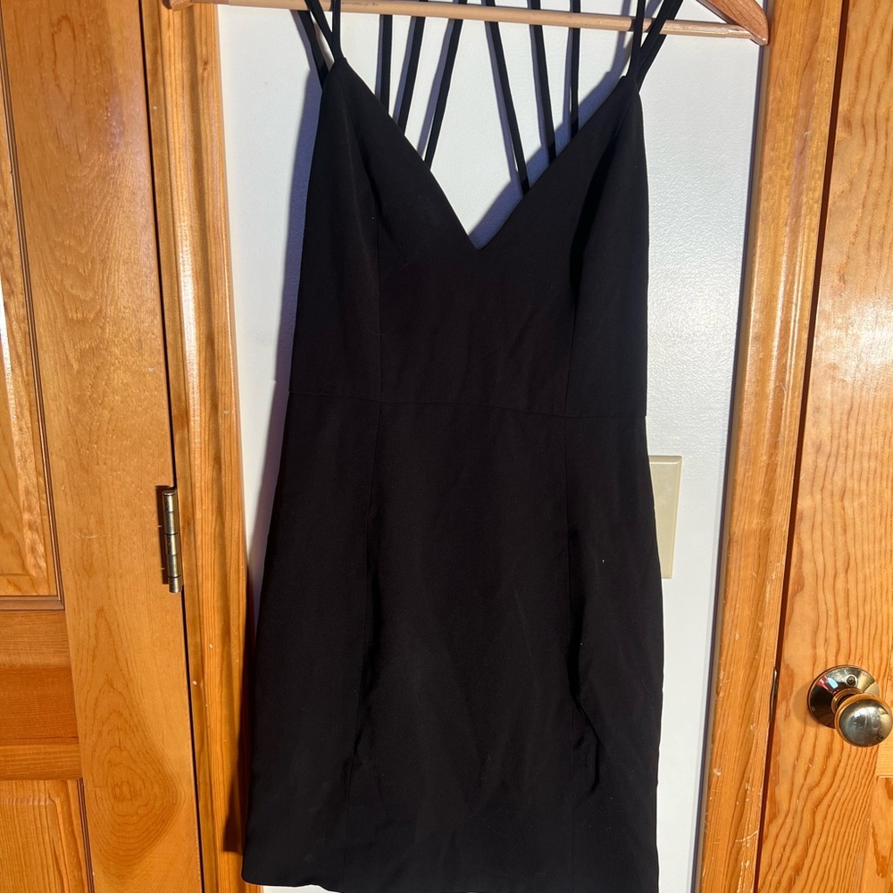 NBD open back dress with beautiful straps!
